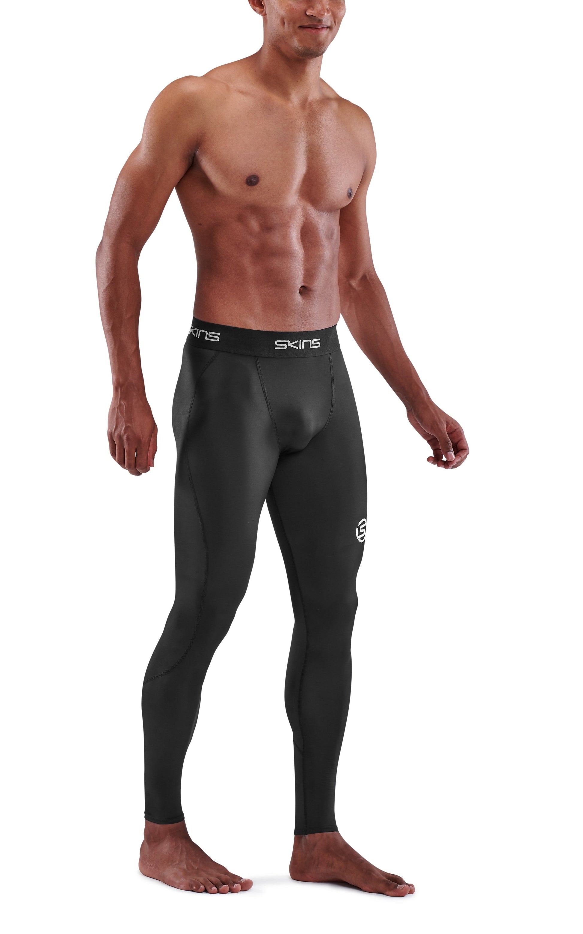 SKINS SERIES-1 MEN'S LONG TIGHTS BLACK - SKINS Compression USA