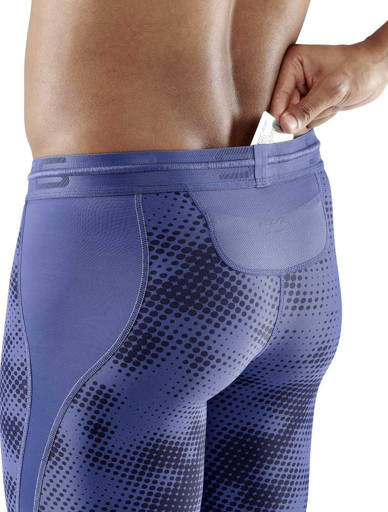Skins Men's Compression Long Tights 3-Series - Camo Blue