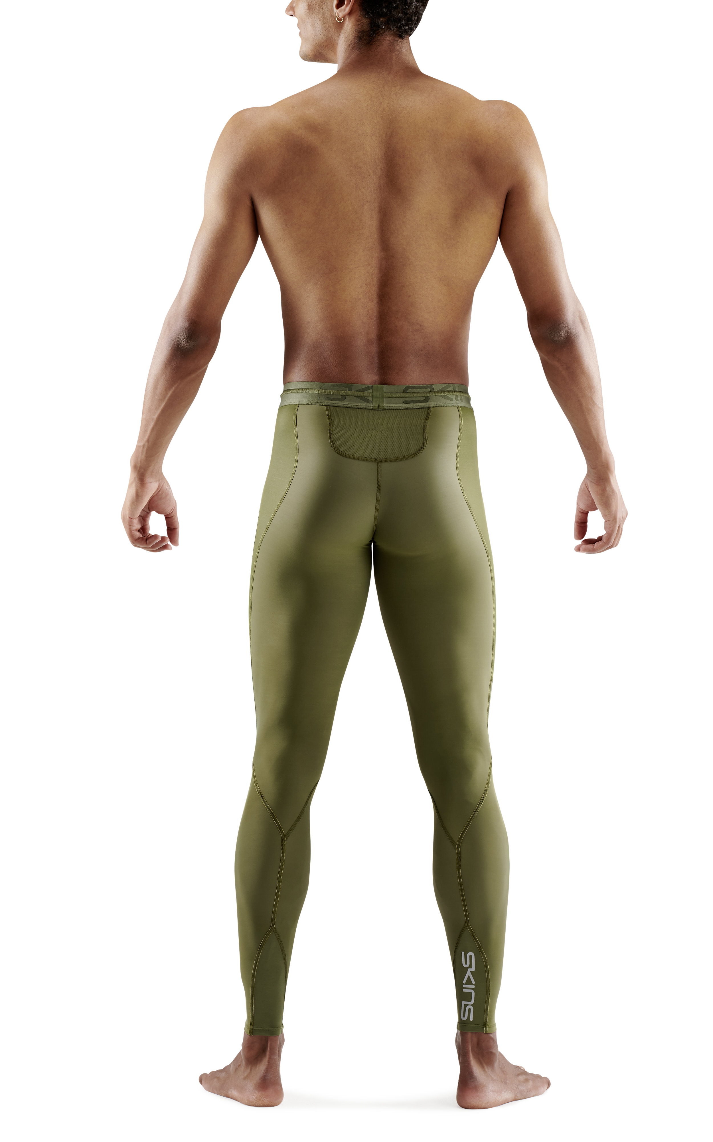 SKINS Men's Compression Long Tights 3-Series - Khaki