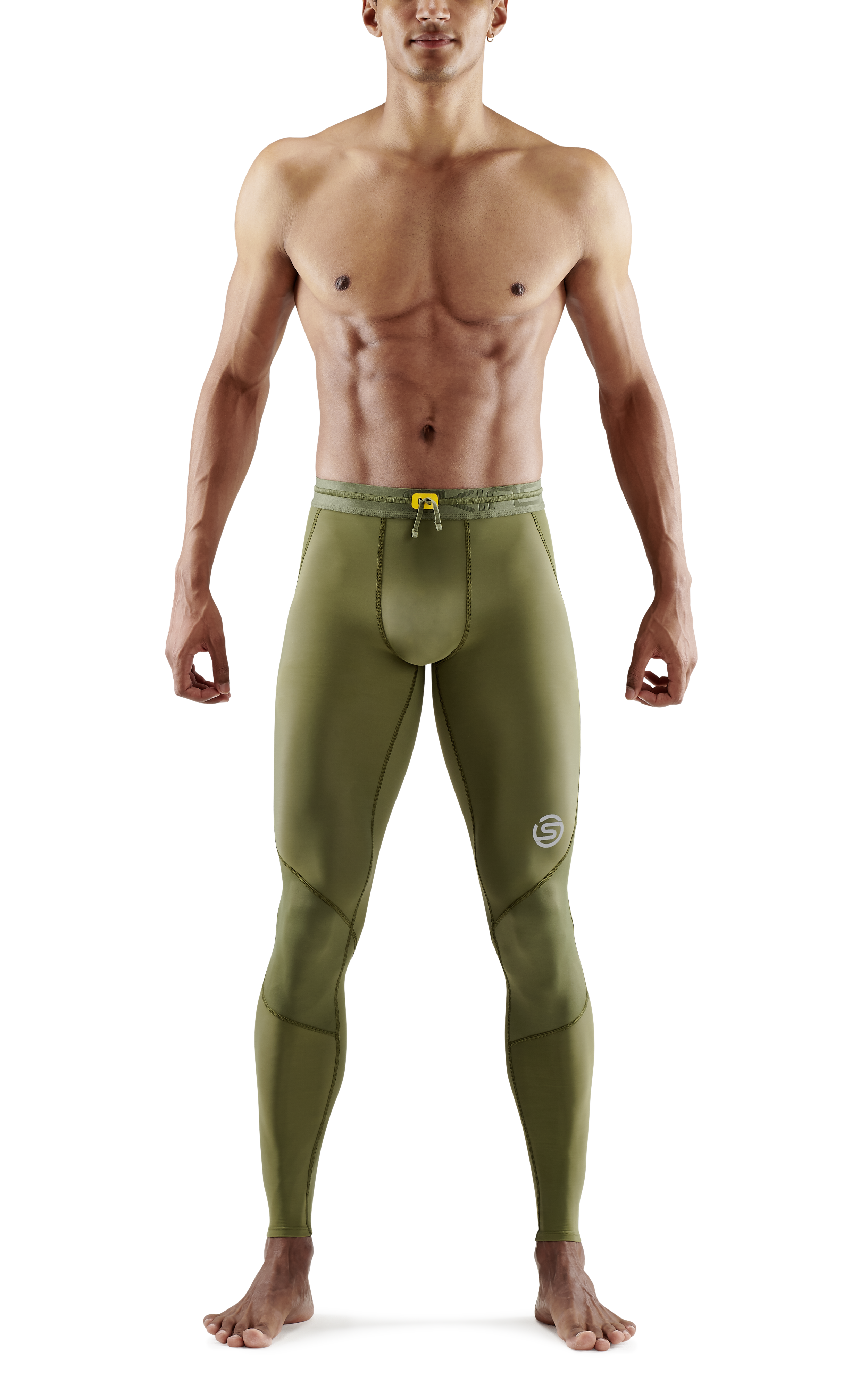SKINS Men's Compression Long Tights 3-Series - Khaki