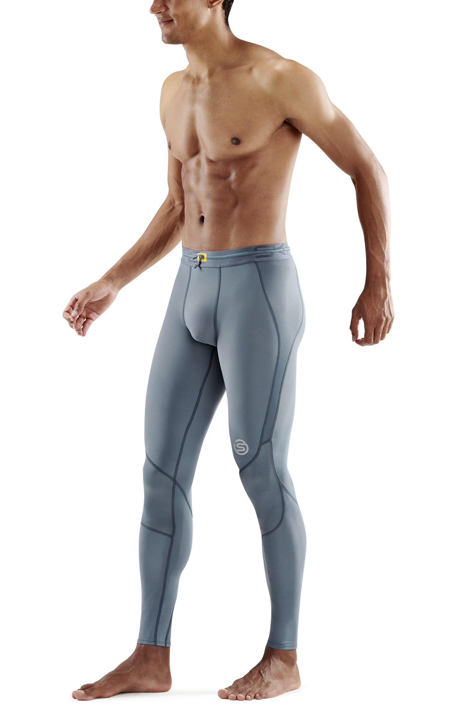 SKINS SERIES-3 MEN'S LONG TIGHTS BLUE GREY - SKINS Compression EU