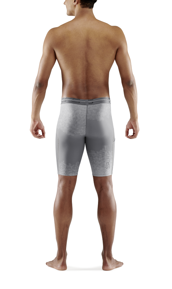 SKINS Men's Compression Half Tights 3-Series - Dot Fade Lt. Grey