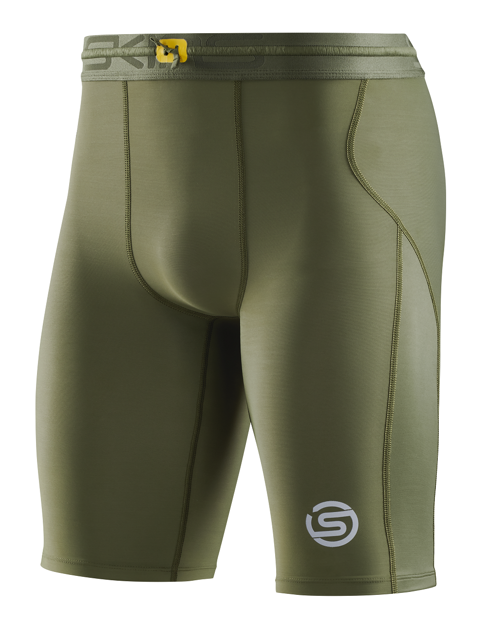 SKINS Men's Compression Half Tights 3-Series - Khaki