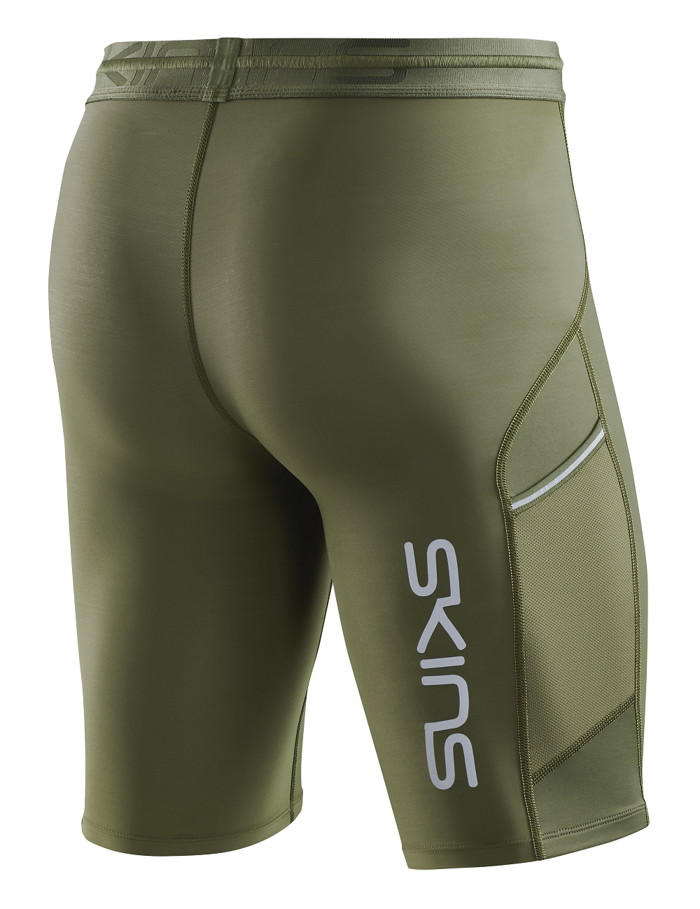 SKINS Men's Compression Half Tights 3-Series - Khaki