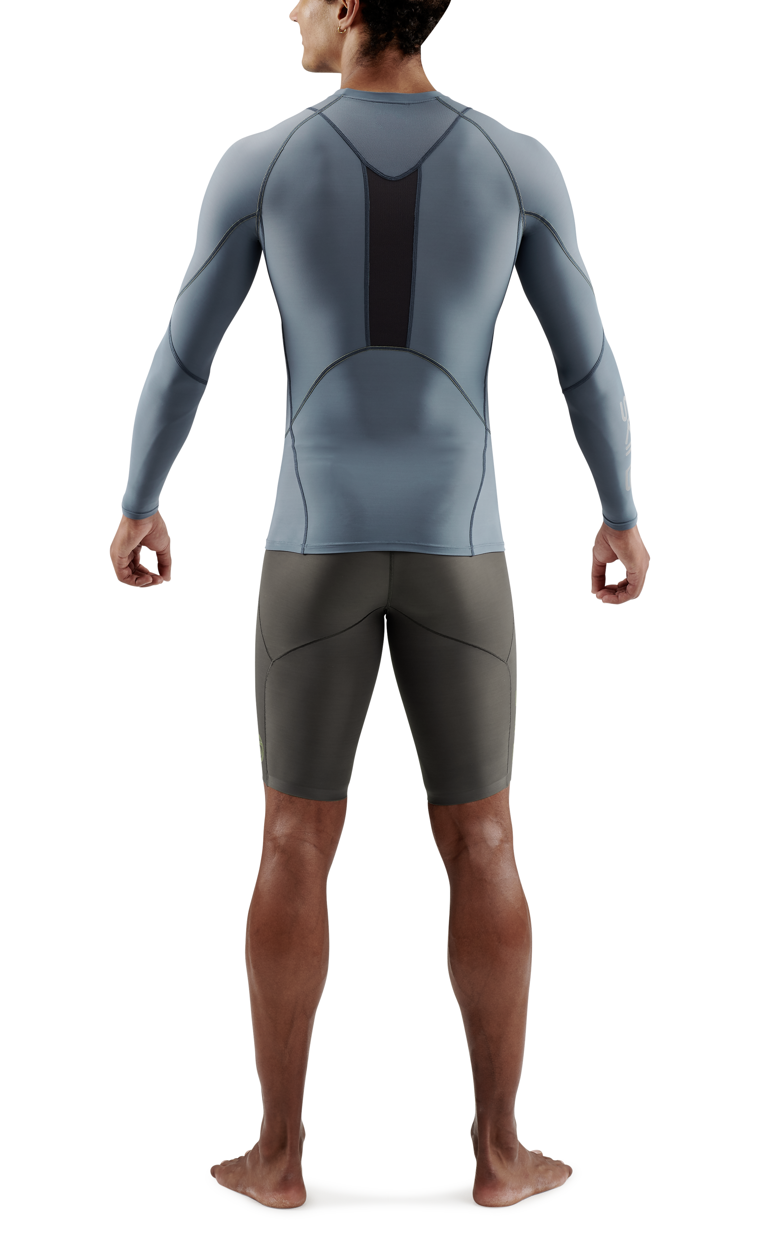 SKINS Men's Compression Long Sleeve Tops 3-Series - Blue Grey