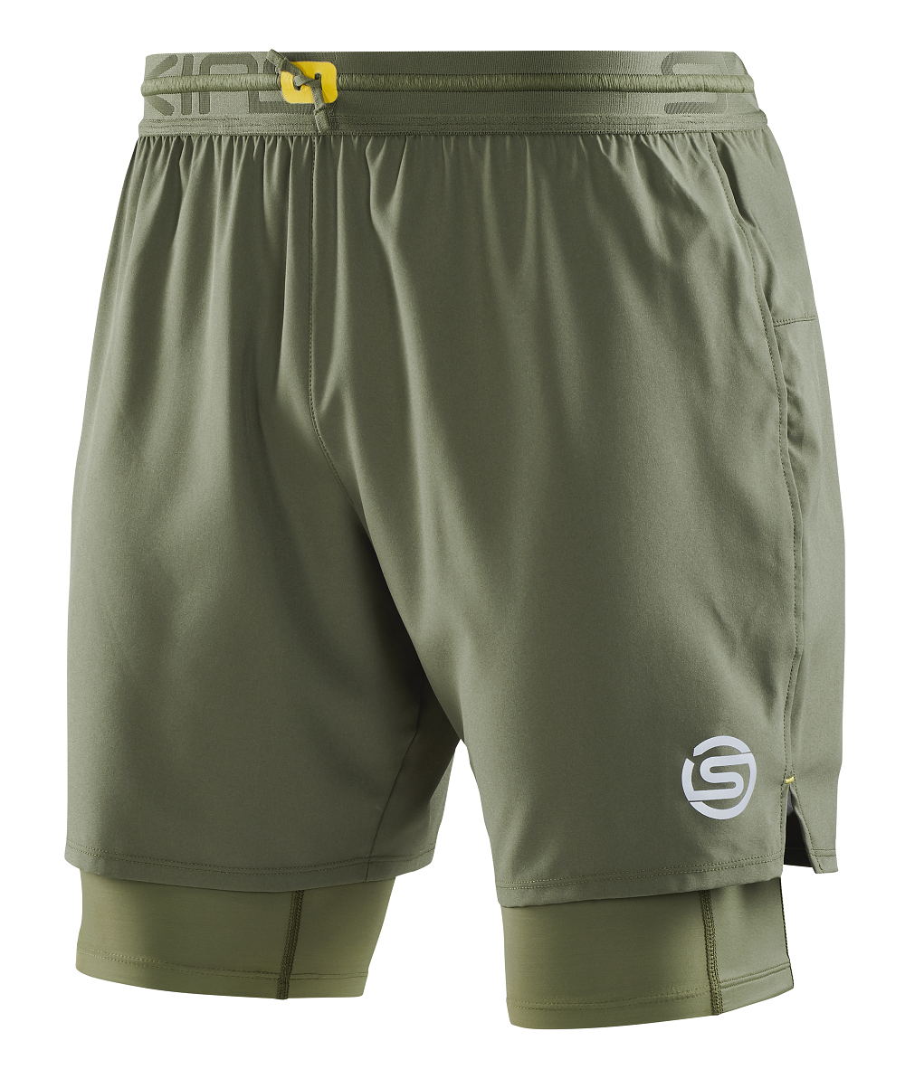 SKINS Men's Compression Superpose Half Tights 3-Series - Khaki