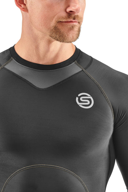 Skins Men's Compression 400 Short Sleeve Tops 3-Series - Black