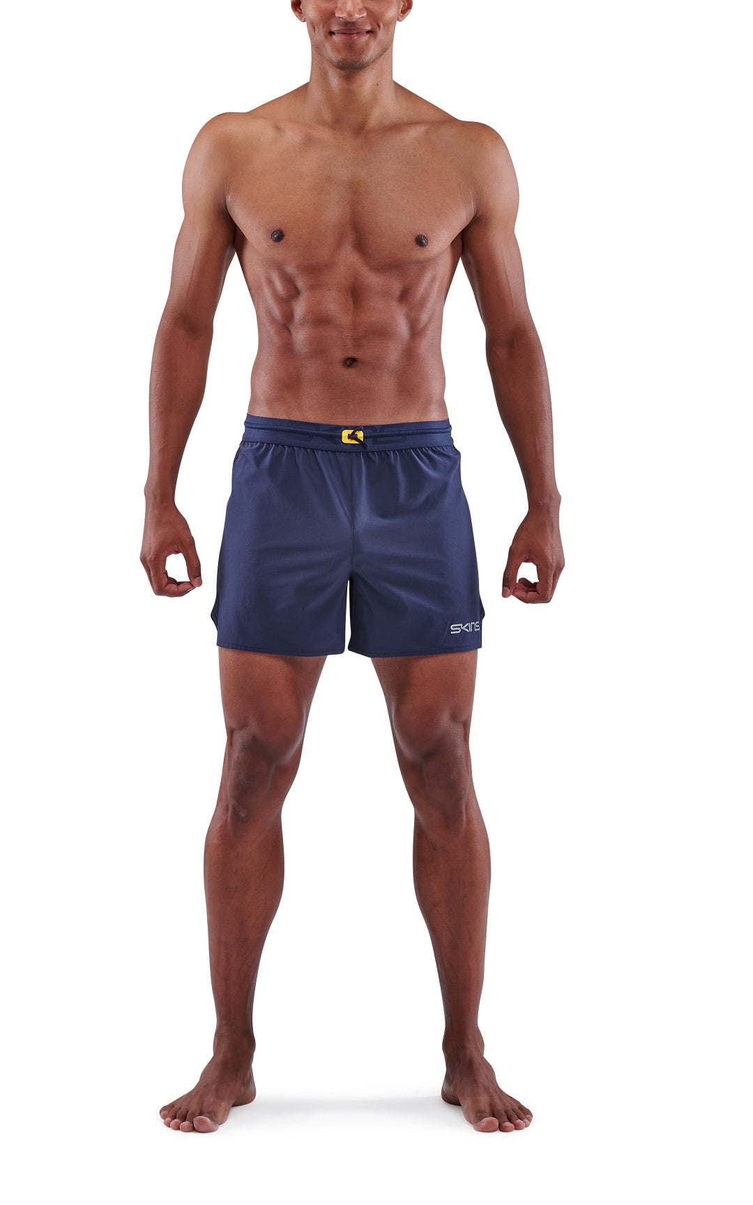 Skins Men's Activewear Series-3 Run Shorts- Navy Blue