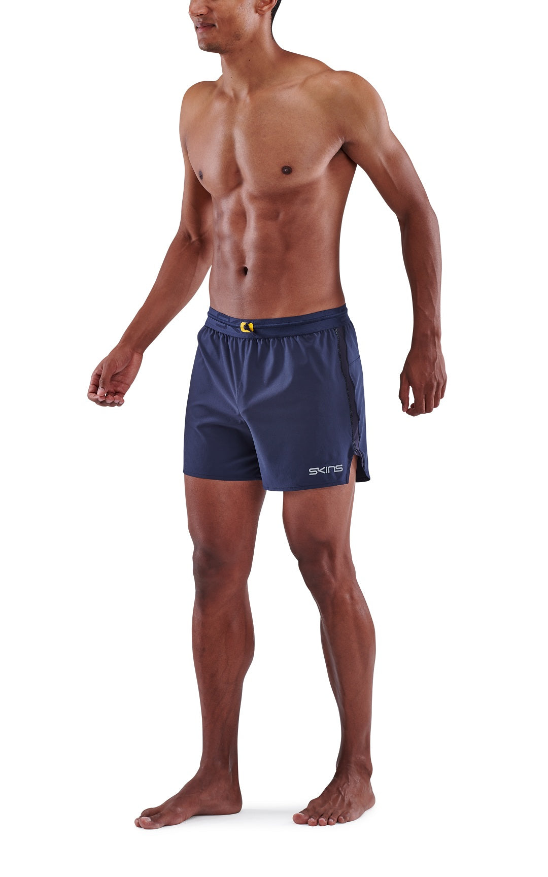 Skins Men's Activewear Series-3 Run Shorts- Navy Blue