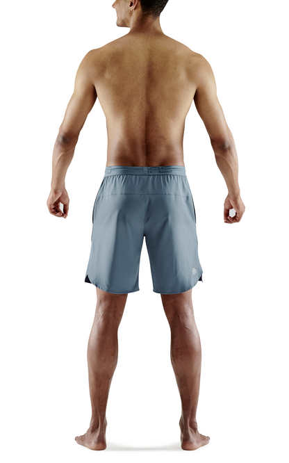 SKINS Men's Activewear X-Fit Shorts 3-Series - Blue Grey