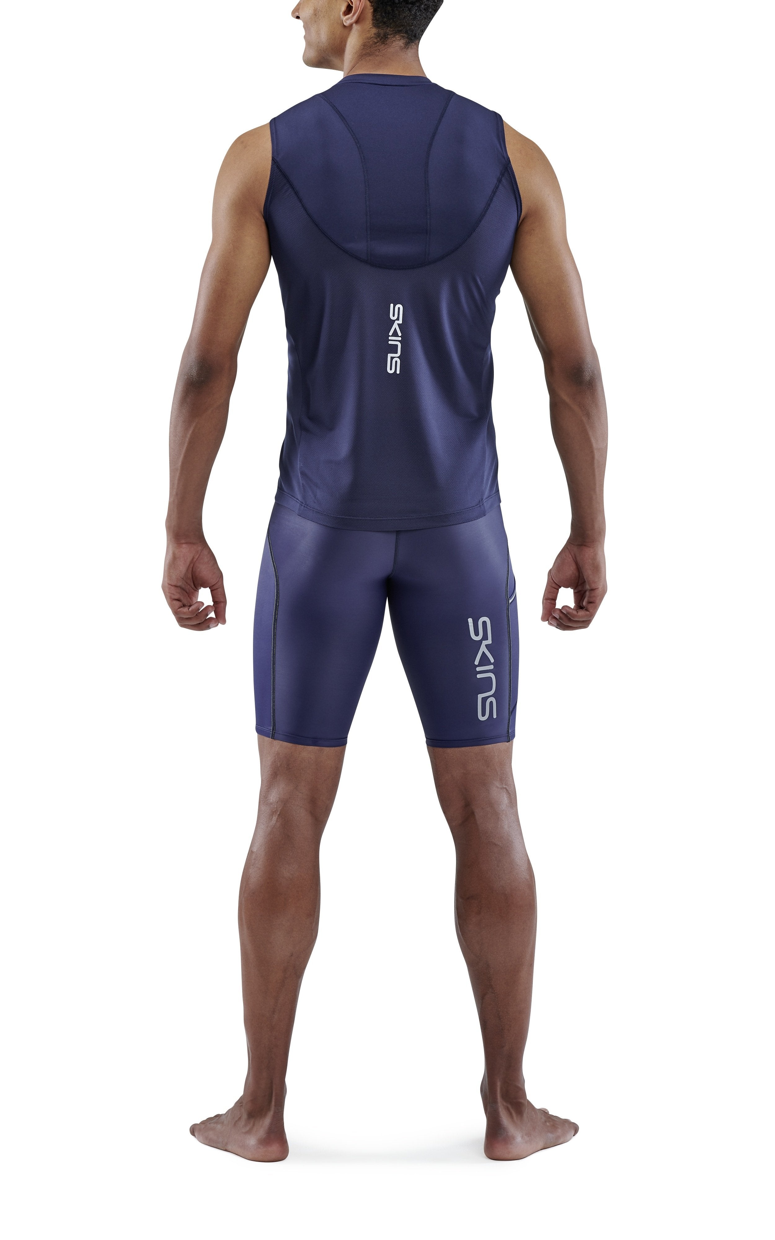 SKINS Men's Activewear Tank top 3-Series - Navy Blue