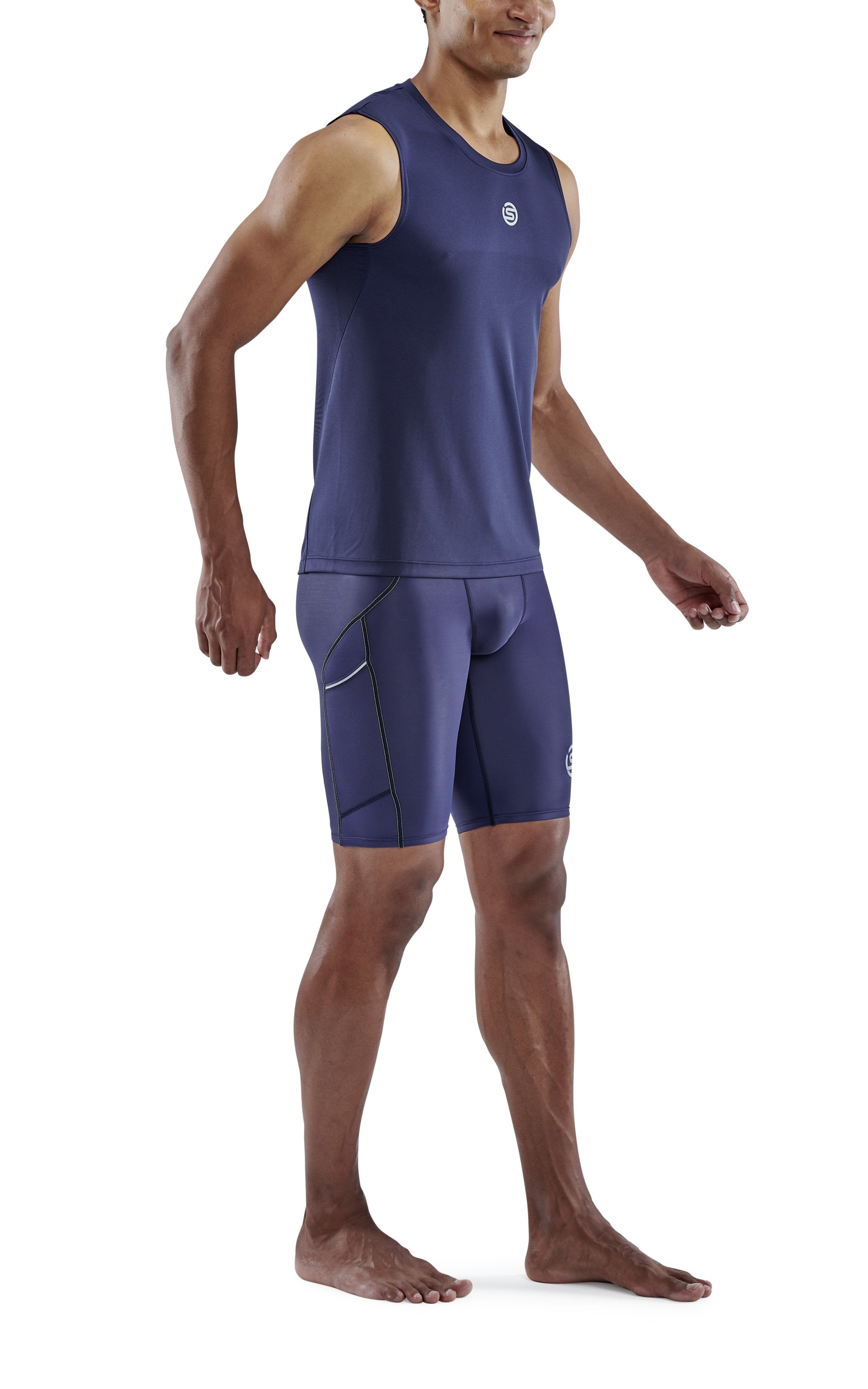 SKINS Men's Activewear Tank top 3-Series - Navy Blue
