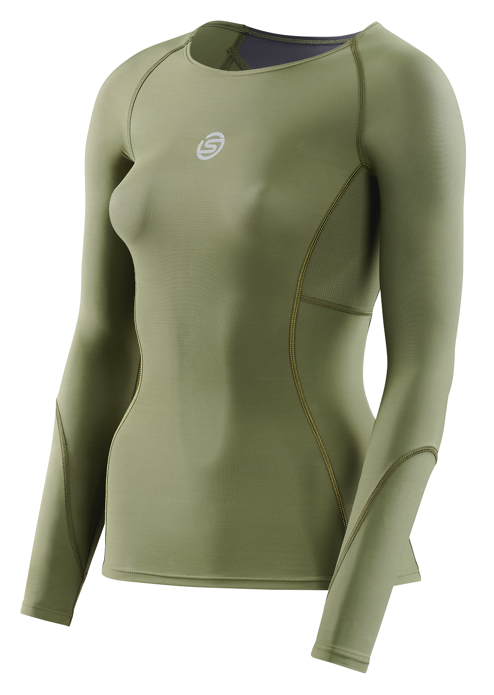 Skins Women's Compression Long Sleeve Tops 3-Series - Khaki