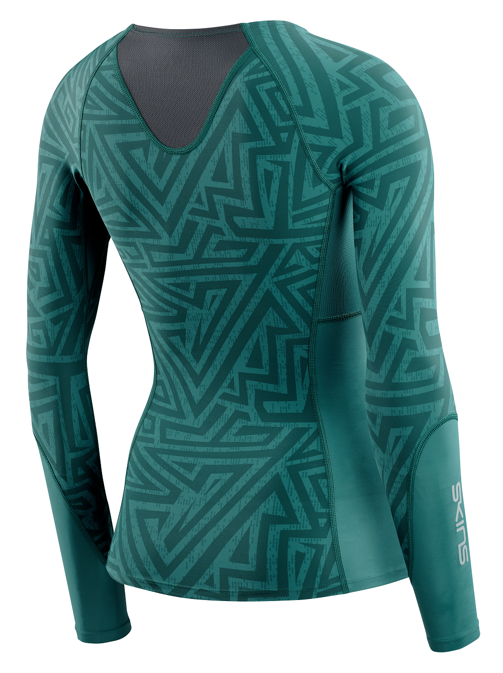 Skins Women's Compression Long Sleeve Tops 3-Series - Lt. Teal Angle