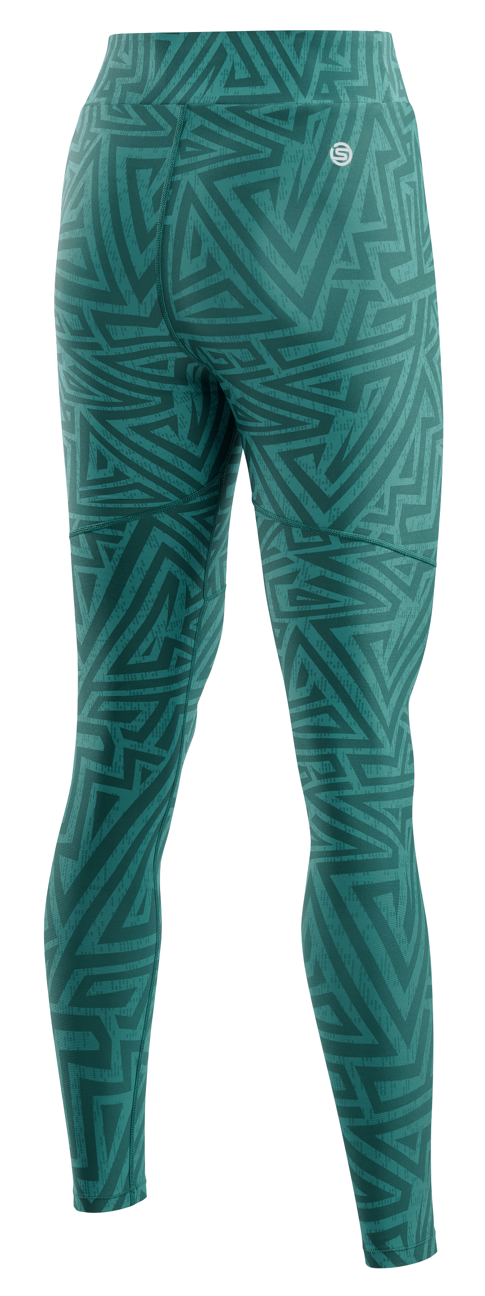 SKINS Women's Compression Soft Long Tights 3-Series - Lt. Teal Angle