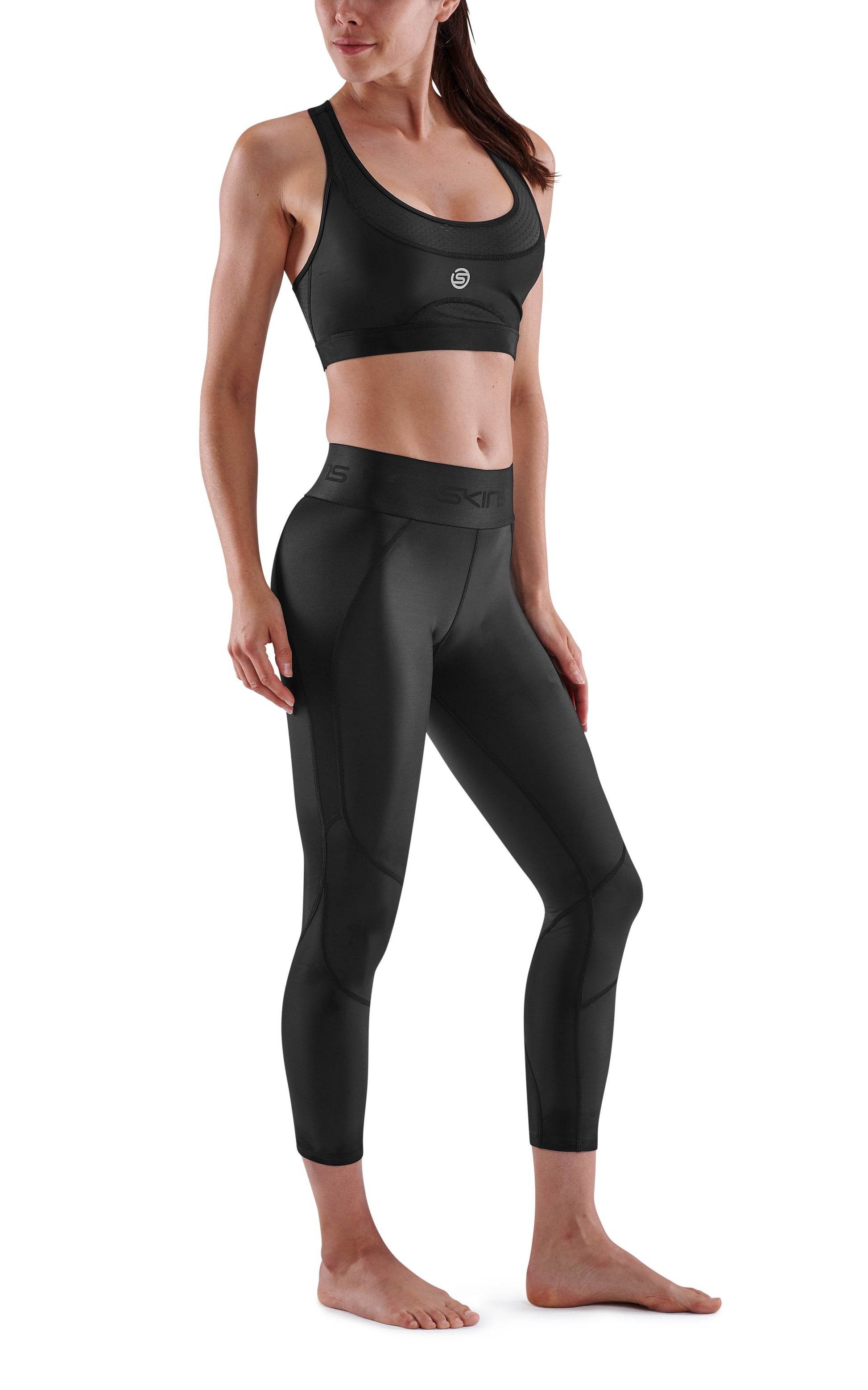 SKINS Women's Compression Long Tights 3-Series - Black – Key Power