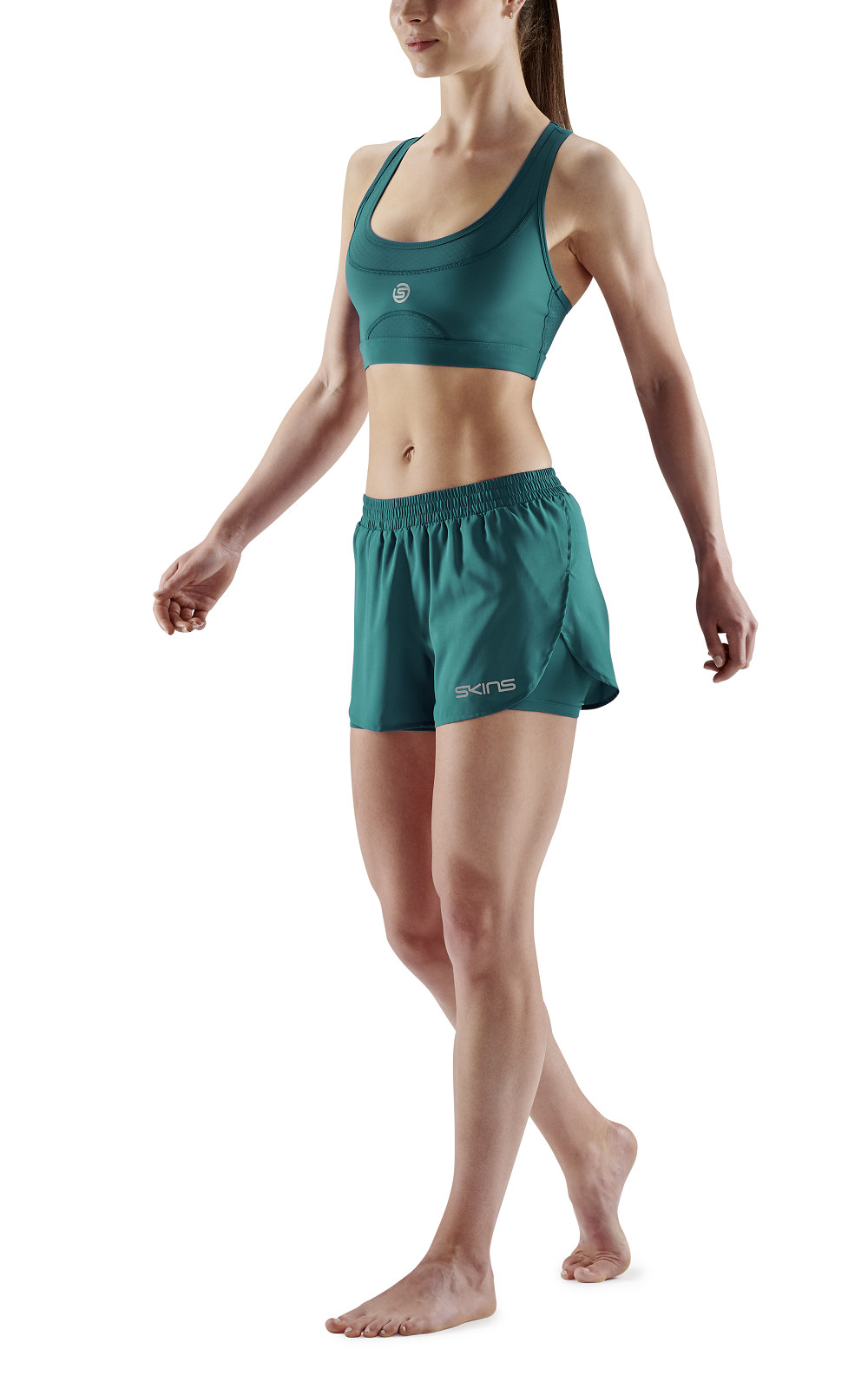 SKINS Women's Activewear X-Fit Shorts 3-Series - Lt Teal