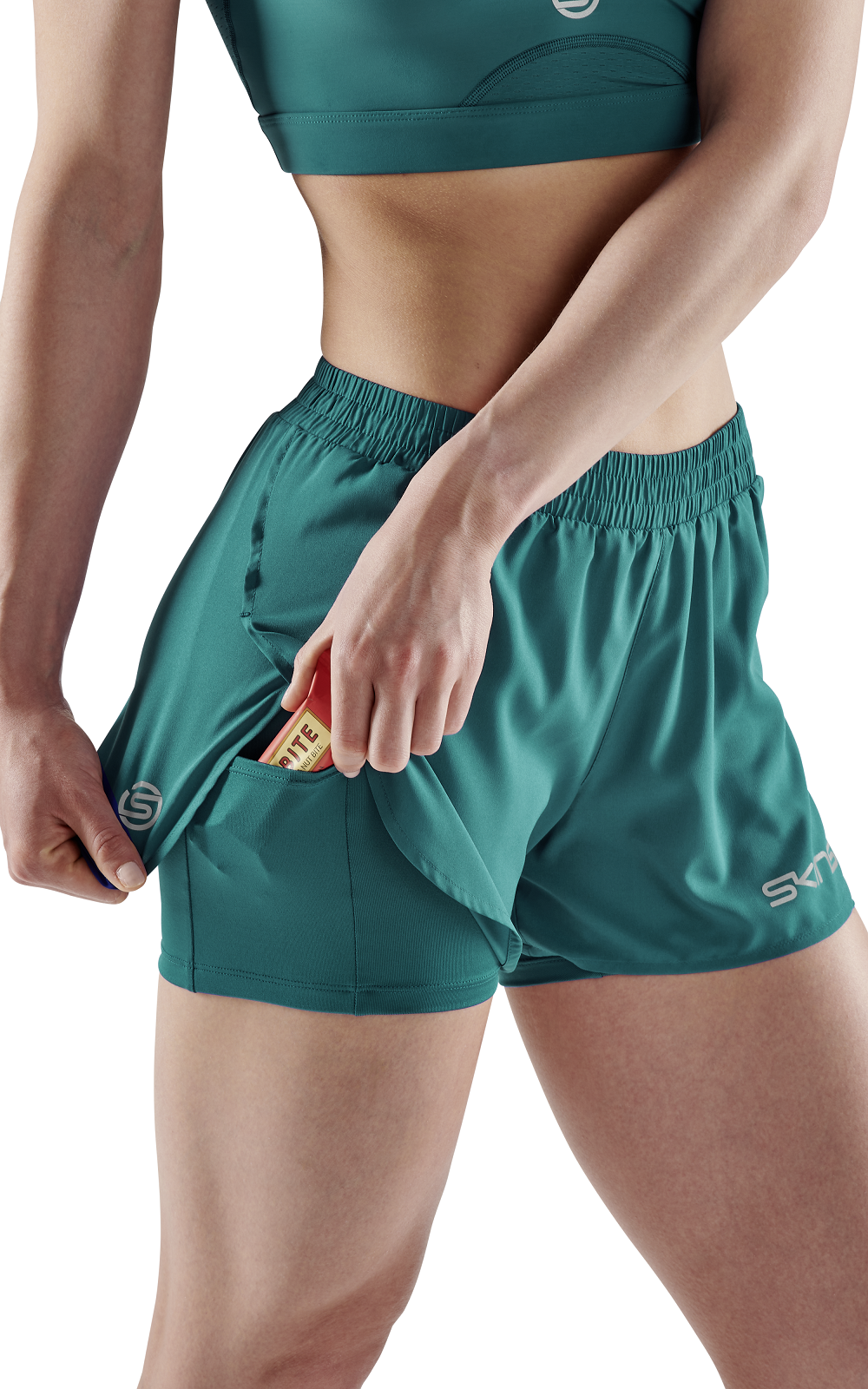 SKINS Women's Activewear X-Fit Shorts 3-Series - Lt Teal