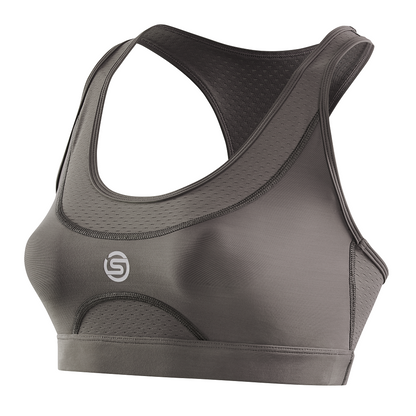 SKINS Women's Activewear Elite Bra 3-Series - Charcoal