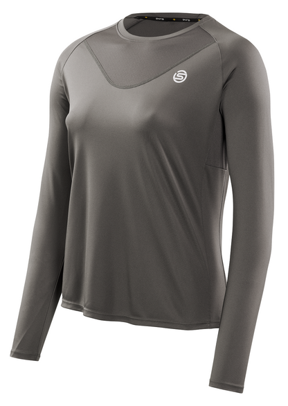 Skins Women's Activewear Long Sleeve Tops 3-Series - Charcoal