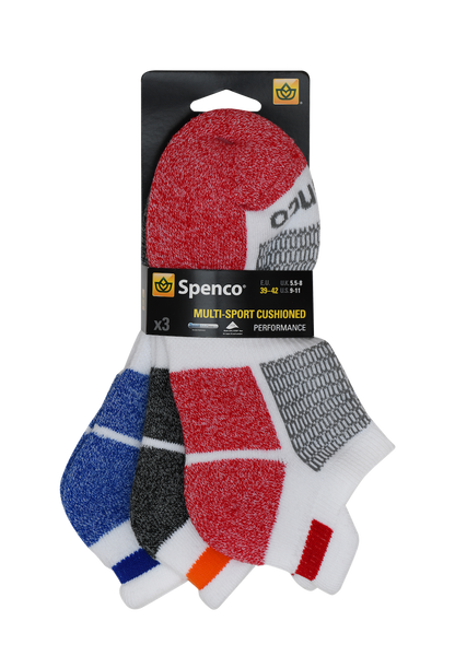 Spenco Multi-Sports Cushioned Sock Low Cut Tab (3 pairs pack)