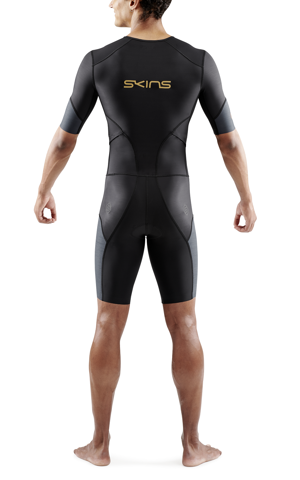 Skins Men's TRI Elite S/S Tri Suit - Black/Carbon