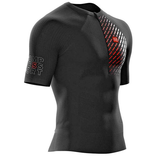 COMPRESSPORT UNISEX TRAIL RUNNING POSTURAL SS TOP - BLACK