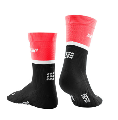 CEP Women's The Run Socks Mid-Cut V4 - Pink/Black ( WP2C4R )