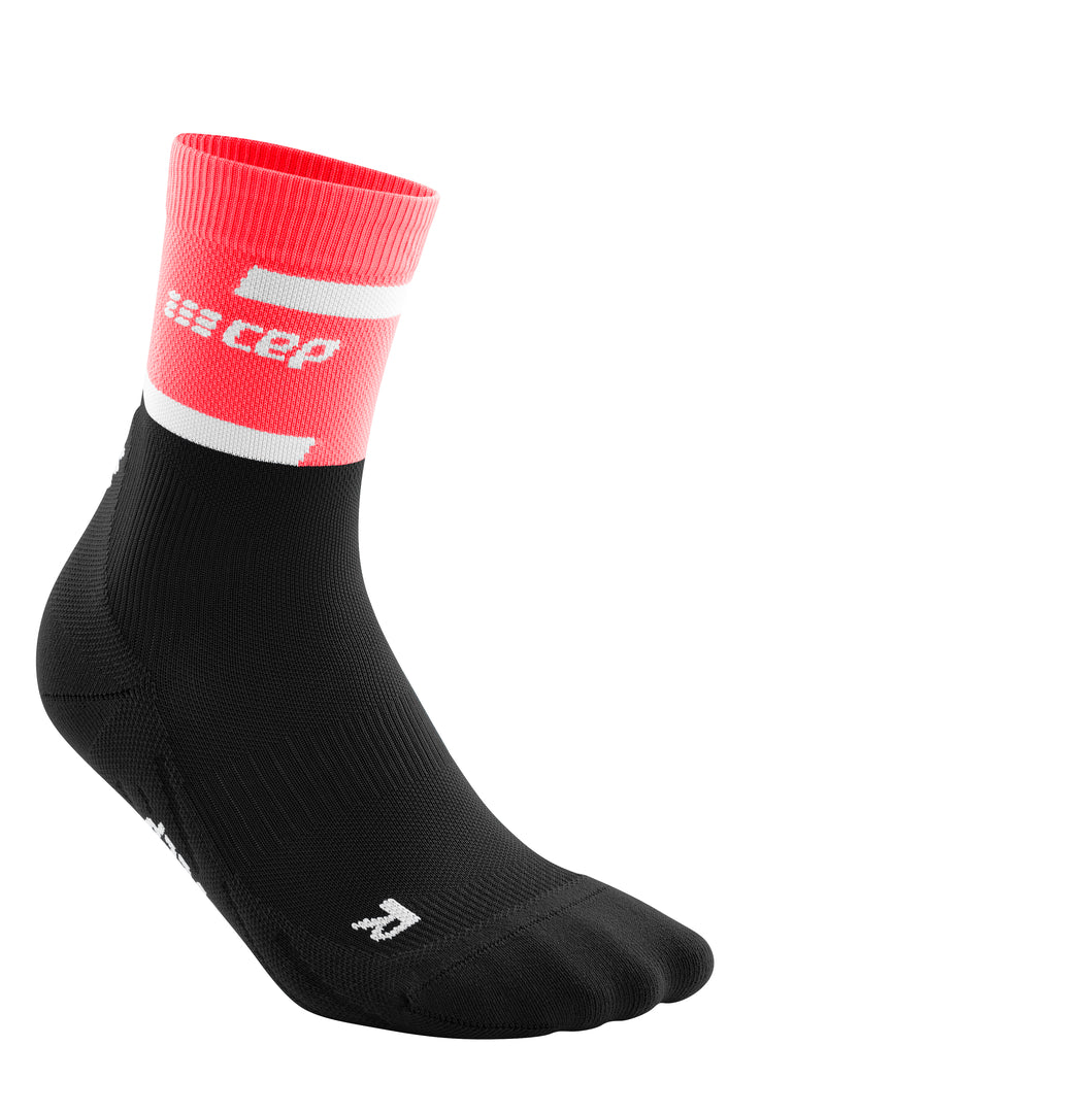 CEP Women's The Run Socks Mid-Cut V4 - Pink/Black ( WP2C4R )