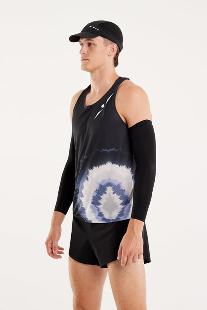 Uglow Men's Road Vest Micro Mesh - Tie Dye Print Black tie-die