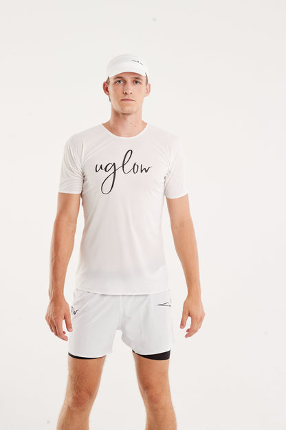 Uglow Men's Tee Super Light Recycle poly dyed - White