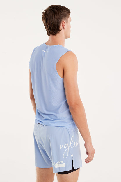 Uglow Men's Wide Top Tank Bubble Mesh AERO - Serenity