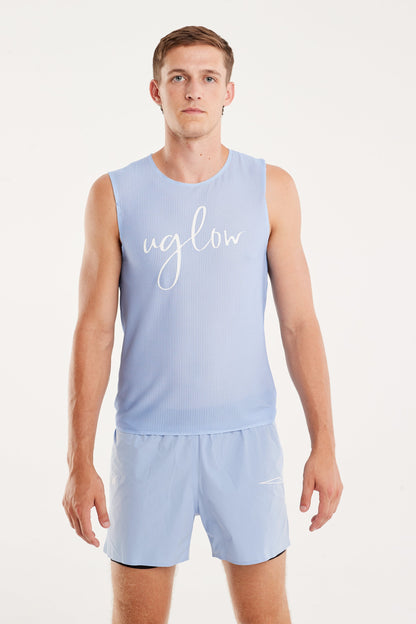 Uglow Men's Wide Top Tank Bubble Mesh AERO - Serenity