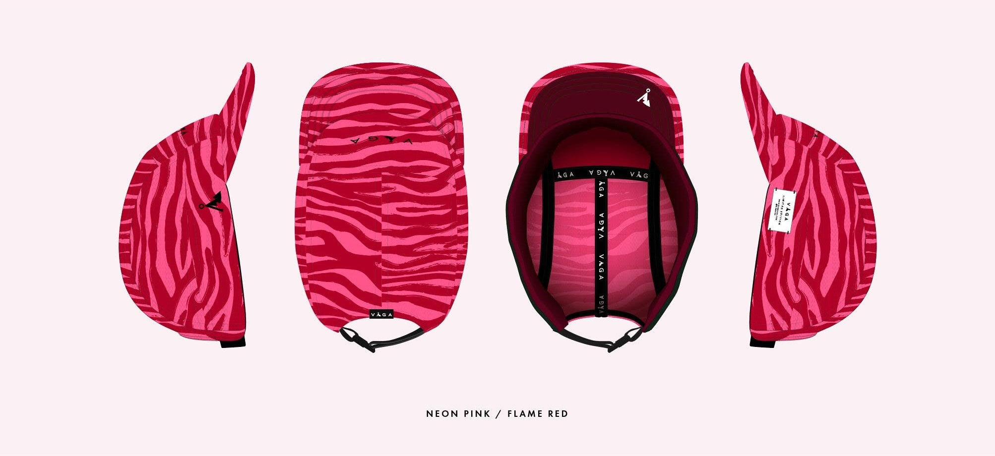 VAGA Club Cap Limited Edition - Neon Pink/Flame Red