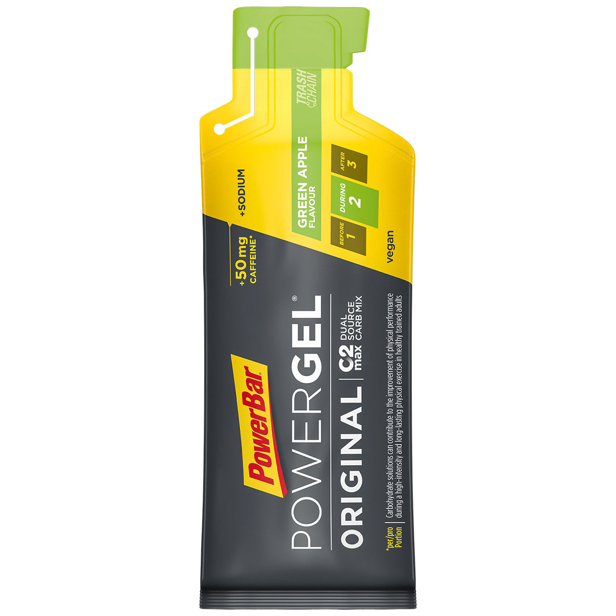 PowerBar PowerGel - Green Apple+Caffeine
