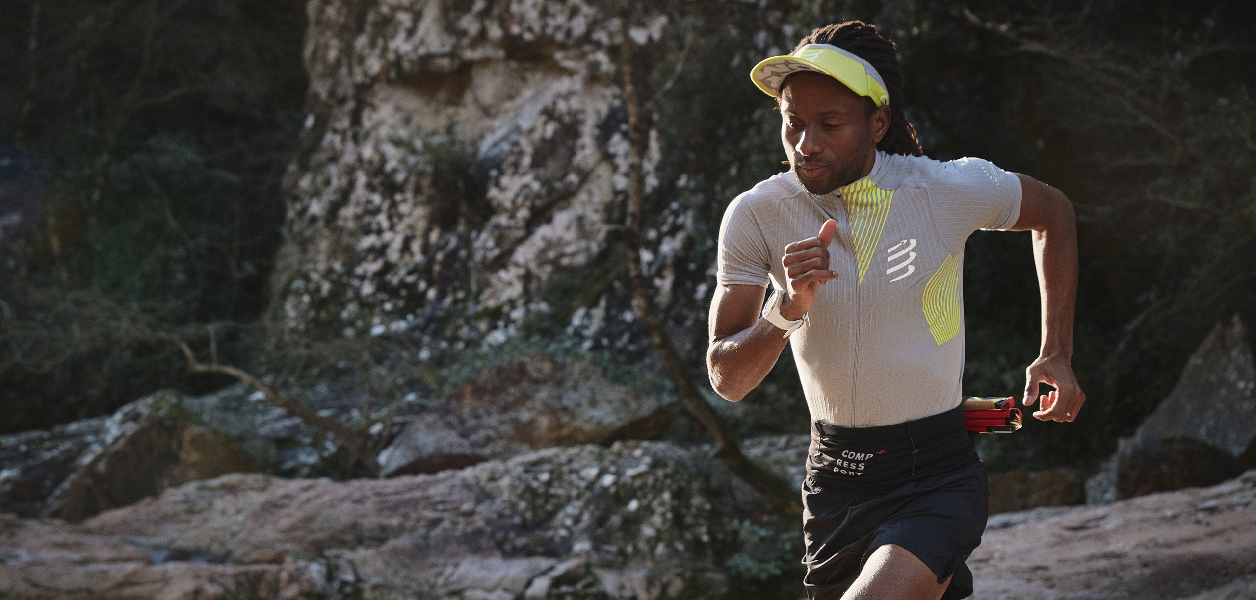 Compressport Unisex's Visor Ultralight - Lime/Alloy