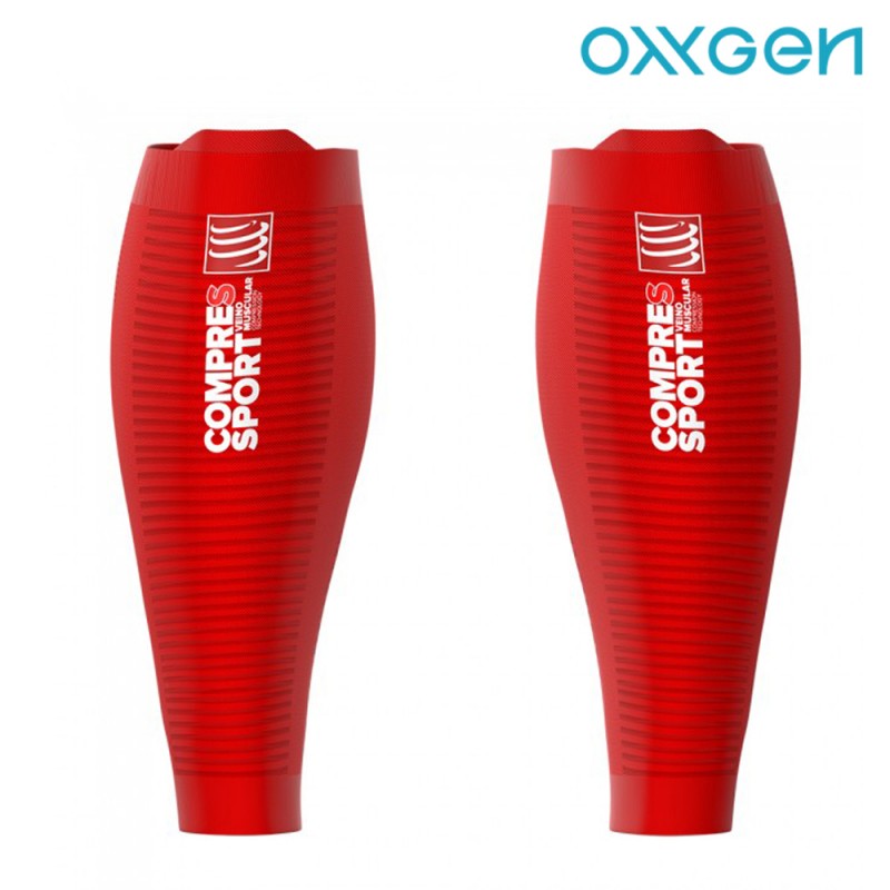 COMPRESSPORT R2 OXYGEN CALF SLEEVES - RED