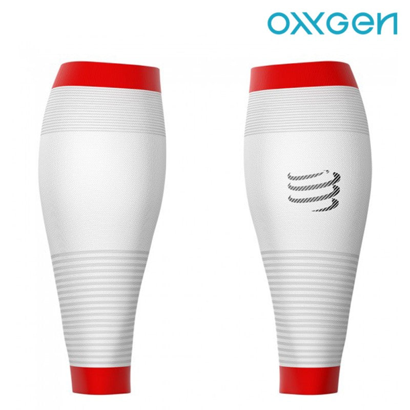 COMPRESSPORT R2 OXYGEN CALF SLEEVES - WHITE