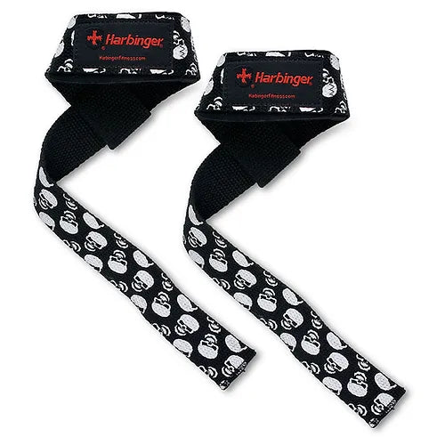 Harbinger Unisex's Padded Cotton Lifting Straps - Skull