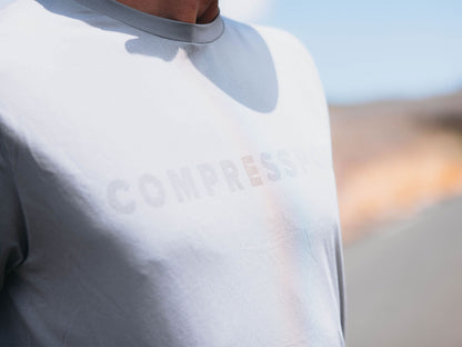 COMPRESSPORT Men's Logo SS Tshirt - Alloy/Steel Gray