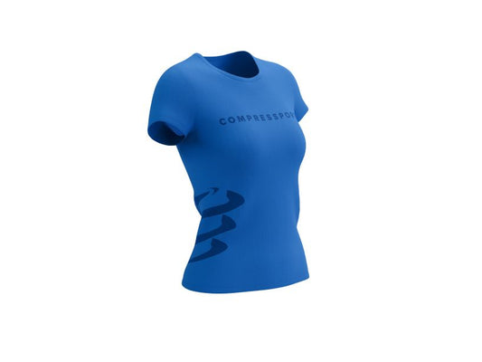 COMPRESSPORT Women's Logo SS Tshirt - Coast/Estate Blue