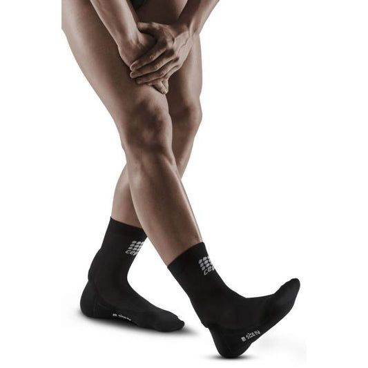 CEP Men's Ortho Achilles Support Short Socks - Black ( WO5756 )
