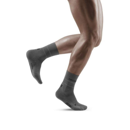 CEP Men's Reflective Mid Cut Socks - Grey