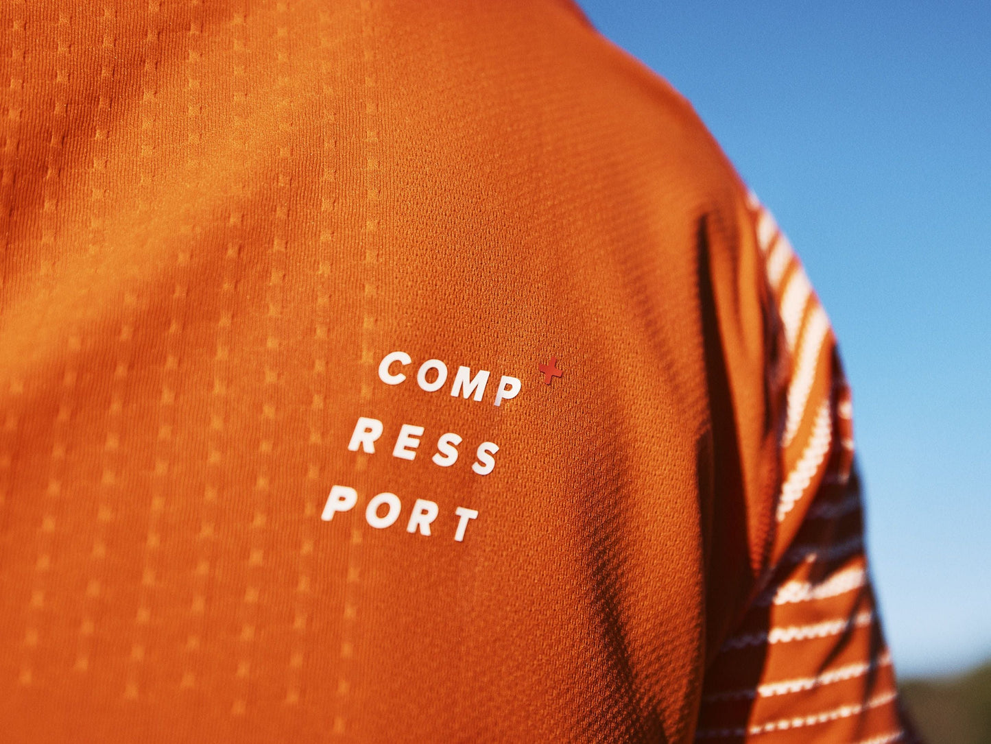 Compressport Men's Performance SS T-Shirt Orangeade/Fjord Blue - AM00127B_410