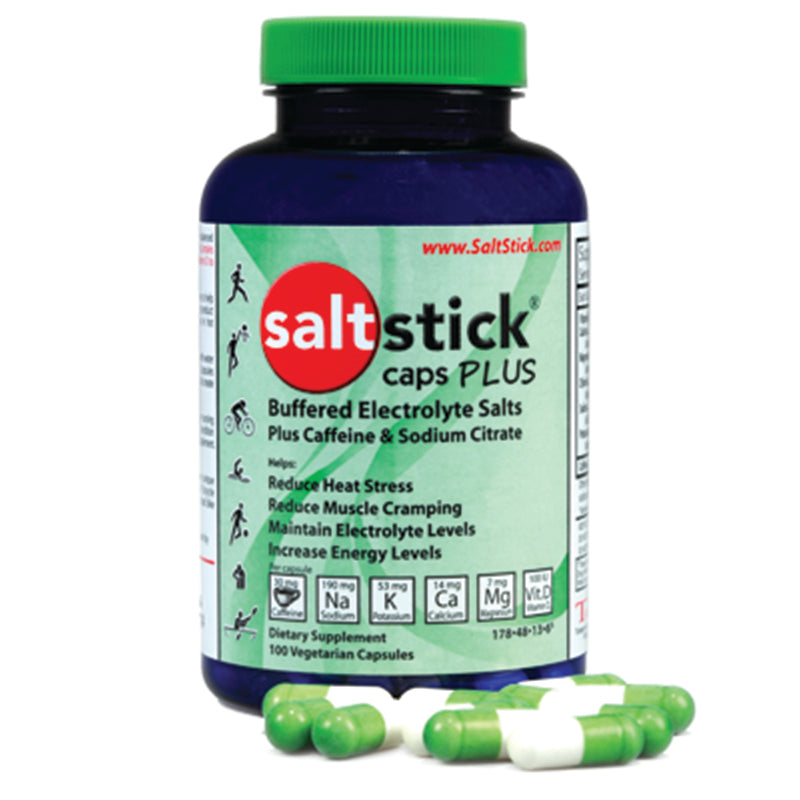 Saltstick Caps Plus - 100 Capsules with Caffeine