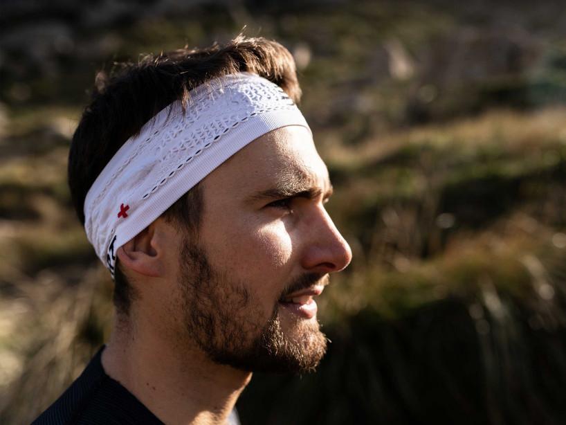 Compressport Unisex Thin Headband ON/OFF White - CU00010B_001_0TU