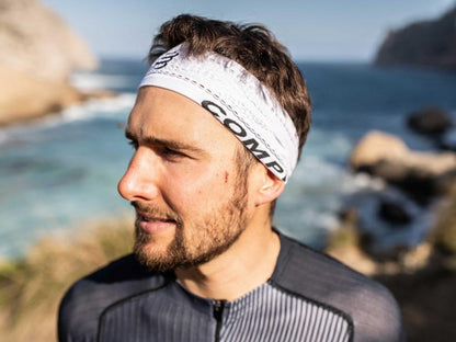 Compressport Unisex Thin Headband ON/OFF White - CU00010B_001_0TU