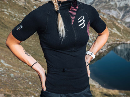 Compressport Women's Trail Postural SS Top - Black ( AW00089B_990 )