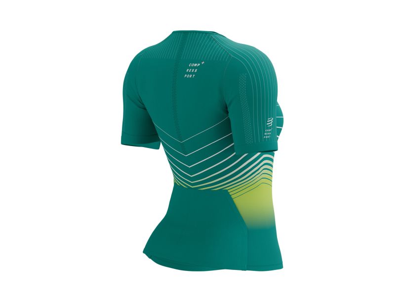 Compressport Women's Tri Postural Aero SS Top - Columbia/Evening Primrose