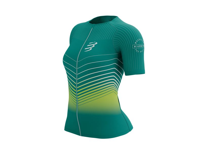 Compressport Women's Tri Postural Aero SS Top - Columbia/Evening Primrose